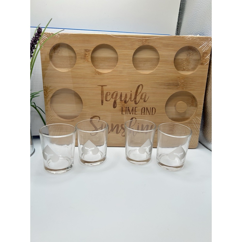 Carnival Players Club Shot glasses and Tequila Shot Tray - Picture 4 of 10